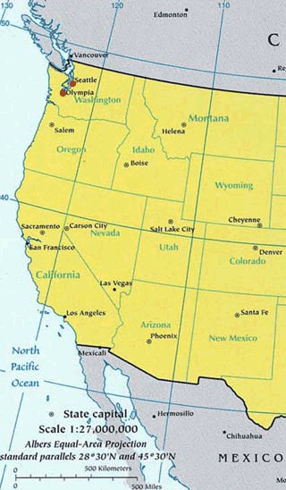 Washington Latitude, Longitude, Absolute and Relative Locations - World ...