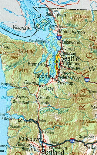 Detailed Map Of Western Washington