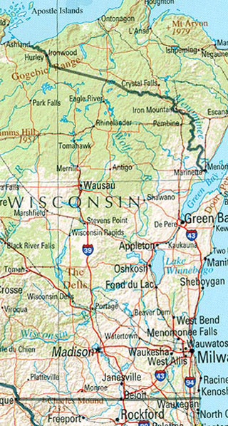 Wisconsin Maps Including Outline and Topographical Maps - Worldatlas.com