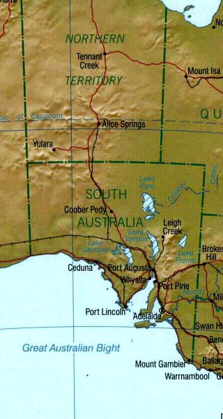 South Australia Maps Including Outline and Topographical Maps ...