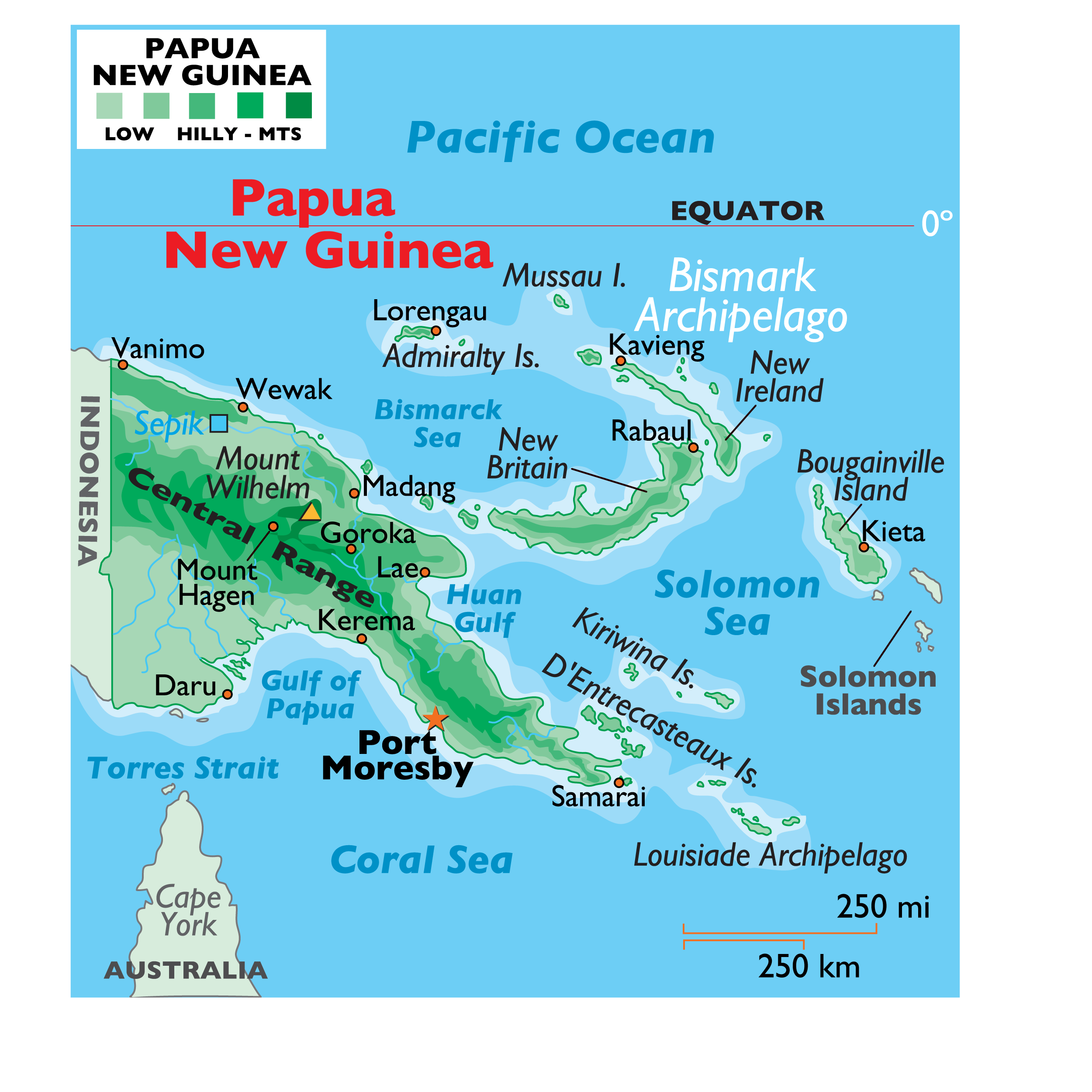 Map Of Papua New Guinea Overview Map Worldofmaps Net Online Maps ...