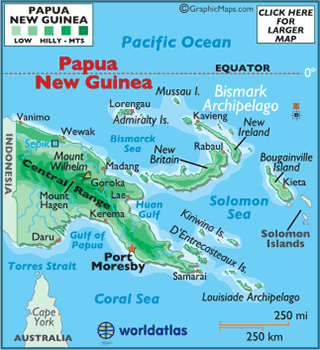 Map of Papua New Guinea - Papua New Guinea Map, Geography of Papua New ...