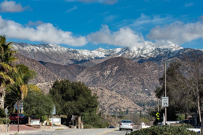 Chiefs Peak Mountain over Ojai, California